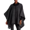 Deals 🔥 AQUA Ruana Knitted Zippered Poncho - 100% Exclusive Gray ⌛