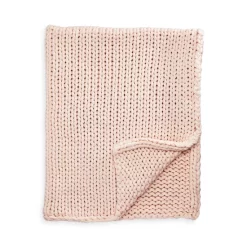 Wholesale ๐ AQUA Chunky Knit Throw - 100% Exclusive Whisper Pink ๐