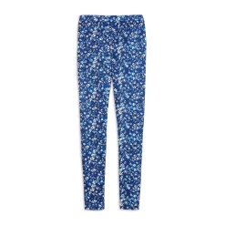 Best deal 🤩 AQUA 👧 Girls' Floral Print Leggings, Big Kid - 100% Exclusive Navy/white 🔥