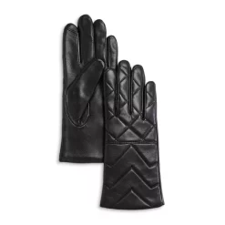 Best deal 💯 AQUA Quilted Leather Tech Gloves - 100% Exclusive Black 🔔