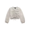 Brand new ⌛ AQUA 👧 Girls' Ruched Front Long Sleeve Top, Big Kid - 100% Exclusive Heather Gray 🔔