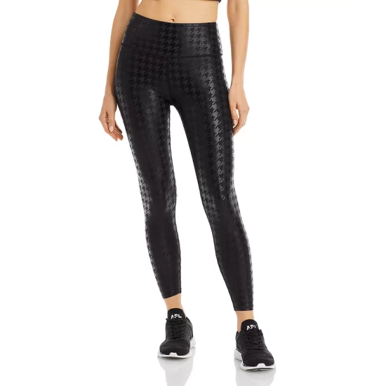 New π AQUA Houndstooth High Rise 7/8 Leggings - 100% Exclusive Black π