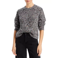 Cheapest 😍 AQUA Rainbow Yarn Crewneck Sweater - 100% Exclusive Black Twist ❤️