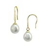 New 🛒 AQUA Cultured Freshwater Pearl Drop Earrings - 100% Exclusive White/gold 🤩