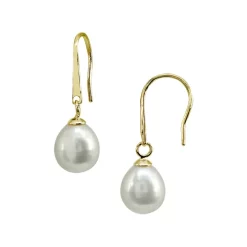 New 🛒 AQUA Cultured Freshwater Pearl Drop Earrings - 100% Exclusive White/gold 🤩