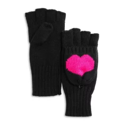 Budget 🧨 AQUA Love Pop Top Mittens - 100% Exclusive Black/pink 😀