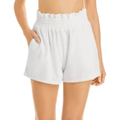 Brand new ✔️ AQUA Smocked Terrycloth Shorts - 100% Exclusive White ❤️