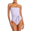 Coupon 😉 AQUA Bandana Belted One-Piece 🩱 Swimsuit - 100% Exclusive Lavender 🔥
