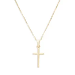 Deals 😍 AQUA Cross Pendant Necklace, 15.5"-17.5" - 100% Exclusive Gold 💯
