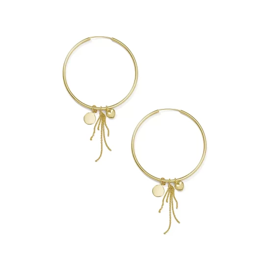 Outlet ๐ AQUA Hoop Earrings In 18K Gold-Plated Sterling Silver Or Sterling Silver - 100% Exclusive ๐ - Image 4