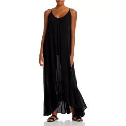 Buy 💯 AQUA Maxi 👗 Dress Cover-Up Black ❤️