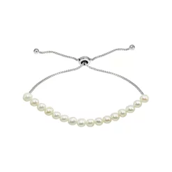 Best Pirce 🥰 AQUA Cultured Freshwater Pearl Slider Bracelet - 100% Exclusive White/silver 🔔