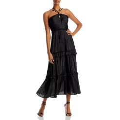 Wholesale 🔥 AQUA Strappy Ruched Midi 👗 Dress - 100% Exclusive Rose 👍