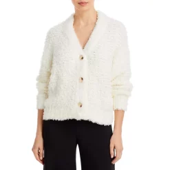 New 😀 AQUA Fuzzy Button Front Cardigan - 100% Exclusive Natural 🌟