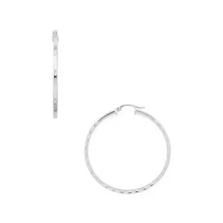 Wholesale 😀 AQUA Dimpled Sterling Silver Hoop Earrings - 100% Exclusive 🤩