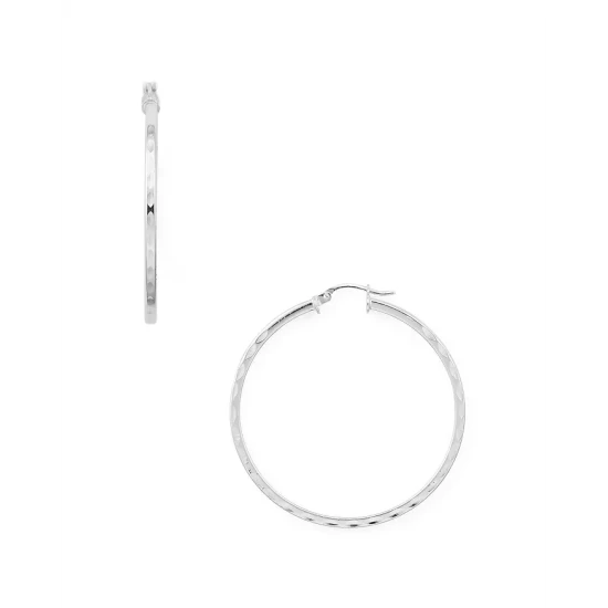 Wholesale ๐ AQUA Dimpled Sterling Silver Hoop Earrings - 100% Exclusive ๐คฉ