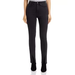 Wholesale 💯 AQUA High Rise Split Hem Straight Leg 👖 Jeans In Black - 100% Exclusive ✨