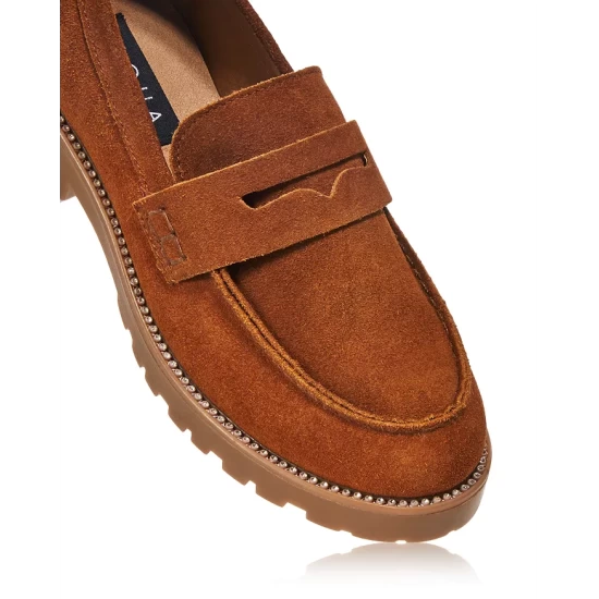 Best deal ๐ฏ AQUA ๐ฉ Women's Derby ๐ Shoes - 100% Exclusive Cognac Suede ๐ - Image 5