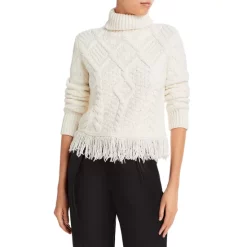 Best Pirce 🔥 AQUA Cable Knit Turtleneck Sweater - 100% Exclusive Ivory ✨