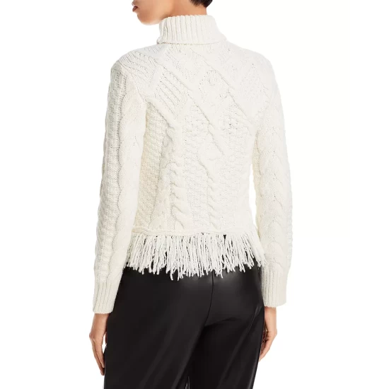 Best Pirce 🔥 AQUA Cable Knit Turtleneck Sweater - 100% Exclusive Ivory ✨ - Image 3