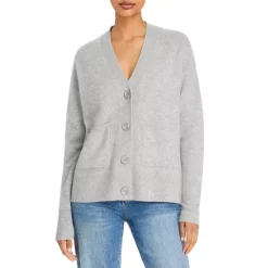 Deals 🥰 AQUA V-Neck Grandfather Cashmere Cardigan - 100% Exclusive Wheat ✔️