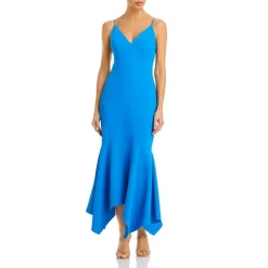 Outlet π AQUA Asymmetric Flounce Cocktail π Dress - 100% Exclusive Blue βοΈ