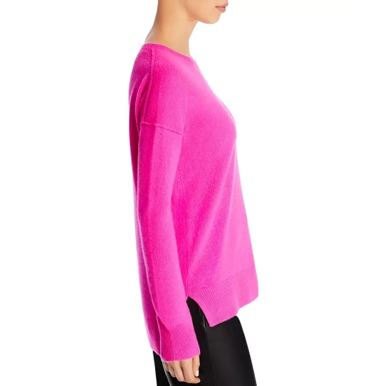 Outlet ๐งจ AQUA High Low Cashmere Sweater - 100% Exclusive Medium Gray ๐ - Image 4