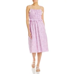 Deals ⌛ AQUA Floral Print Tie Strap 👗 Dress - 100% Exclusive Lavender/white 🛒