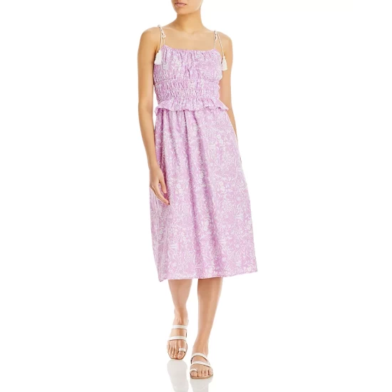 Deals โ AQUA Floral Print Tie Strap ๐ Dress - 100% Exclusive Lavender/white ๐
