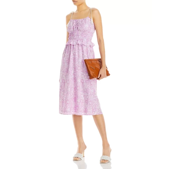 Deals โ AQUA Floral Print Tie Strap ๐ Dress - 100% Exclusive Lavender/white ๐ - Image 3