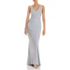 Outlet ⭐ AQUA Embellished Column Gown - 100% Exclusive Silver 🎉