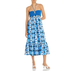 Hot Sale 🎉 AQUA Crochet Batik Halter 👗 Dress - 100% Exclusive Blue Multi ❤️