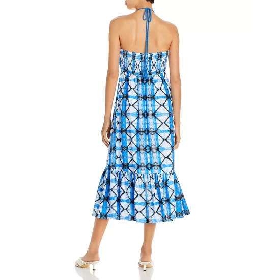 Hot Sale ๐ AQUA Crochet Batik Halter ๐ Dress - 100% Exclusive Blue Multi โค๏ธ - Image 4