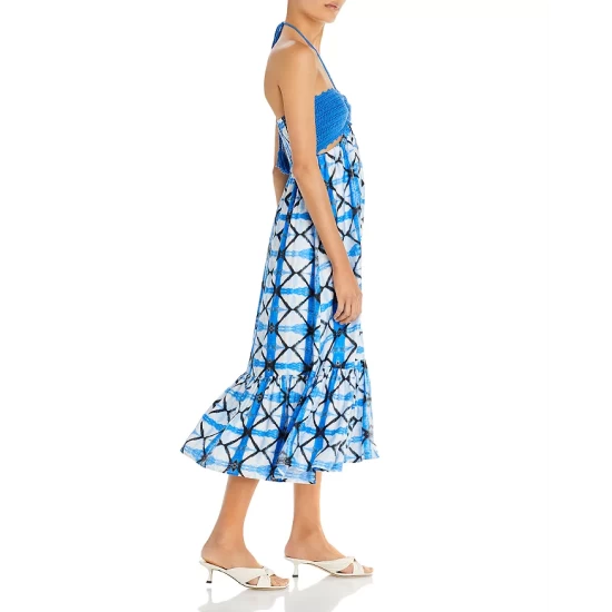 Hot Sale ๐ AQUA Crochet Batik Halter ๐ Dress - 100% Exclusive Blue Multi โค๏ธ - Image 5