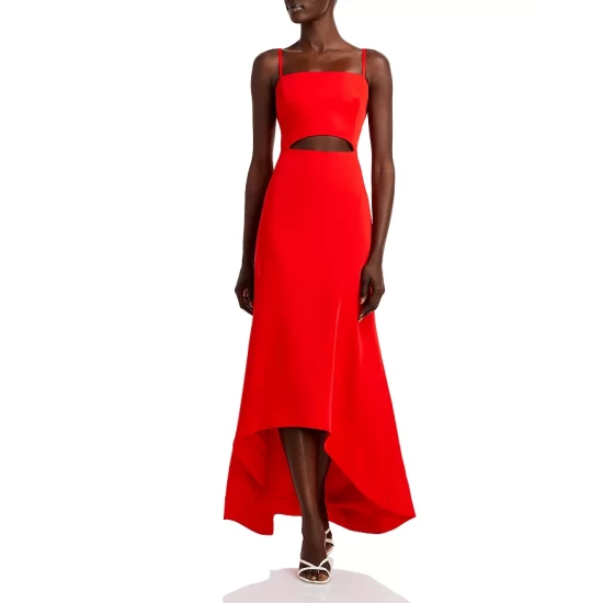 Best Pirce โญ AQUA Square Neck ๐ Dress - 100% Exclusive Bright Red ๐