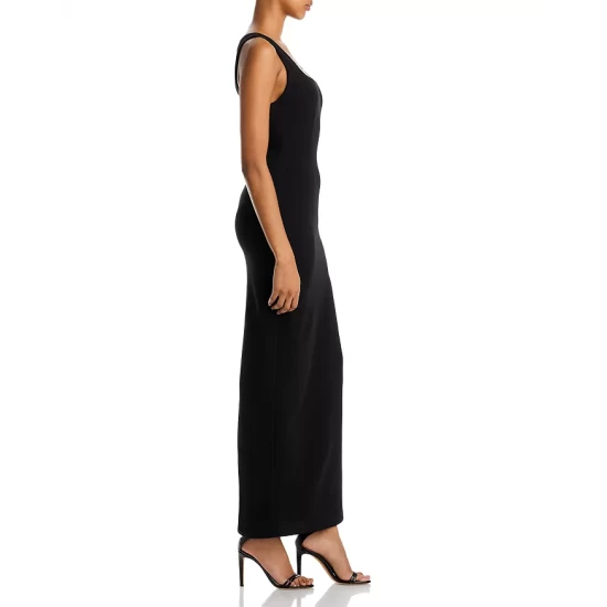 Discount โจ AQUA Square Neck Tank Maxi ๐ Dress - 100% Exclusive Black ๐คฉ - Image 4