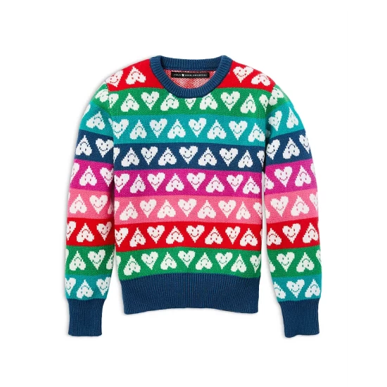 Best reviews of ⌛ AQUA 👧 Girls' Smile Hearts Sweater, Big Kid - 100% Exclusive Rainbow Multi 🛒