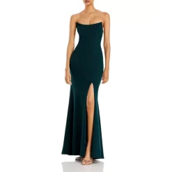 Coupon 👍 AQUA Strapless Gown - 100% Exclusive Navy 🎉