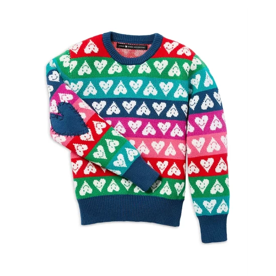 Best reviews of ⌛ AQUA 👧 Girls' Smile Hearts Sweater, Big Kid - 100% Exclusive Rainbow Multi 🛒 - Image 3