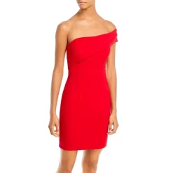 Deals 🎉 AQUA One Shoulder Scuba Crêpe 👗 Dress - 100% Exclusive White 🎁