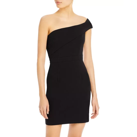 Deals 🎉 AQUA One Shoulder Scuba Crêpe 👗 Dress - 100% Exclusive White 🎁 - Image 3