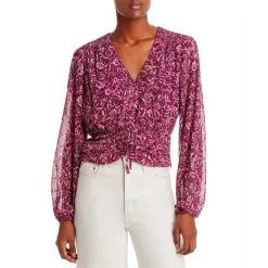 Flash Sale 🌟 AQUA Floral Dot Print Top - 100% Exclusive Pink Multi 🎁