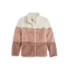 Brand new 👏 AQUA 👧 Girls' Color Blocked Faux Fur Jacket, Big Kid - 100% Exclusive Ivory/blush 🛒