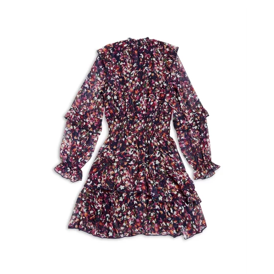 Best reviews of 🎁 AQUA 👧 Girls' Floral Ruffle 👗 Dress, Little Kid, Big Kid - 100% Exclusive Orchid Floral 🔔 - Image 2