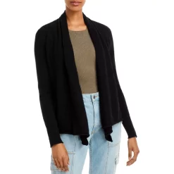 Hot Sale 💯 AQUA Draped Open-Front Cashmere Cardigan - 100% Exclusive 👏