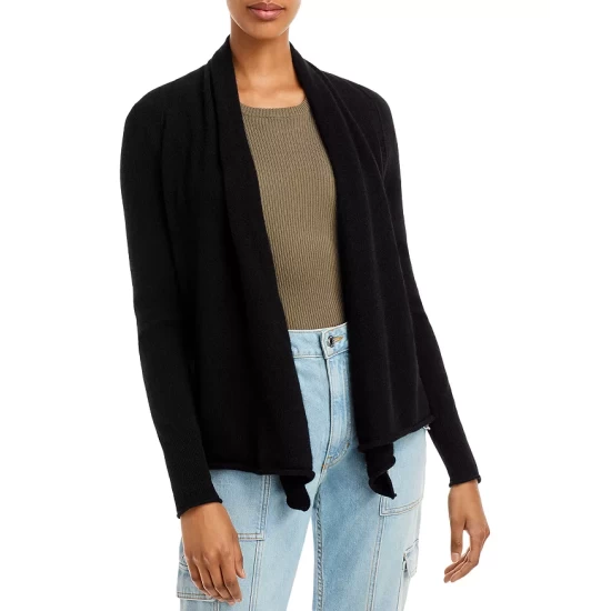 Hot Sale 💯 AQUA Draped Open-Front Cashmere Cardigan - 100% Exclusive 👏