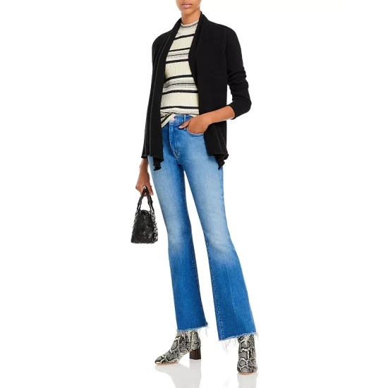 Hot Sale 💯 AQUA Draped Open-Front Cashmere Cardigan - 100% Exclusive 👏 - Image 2