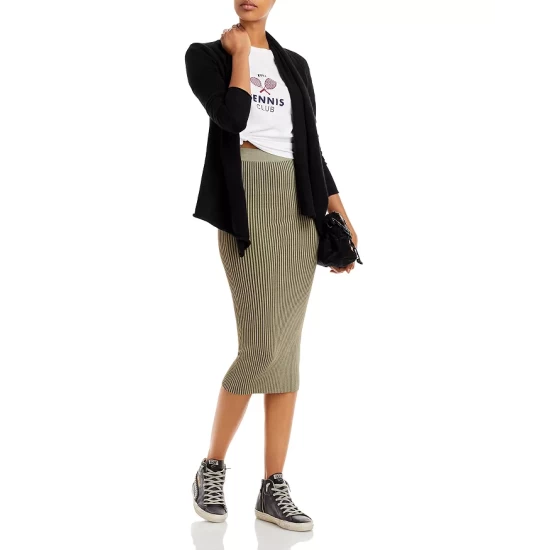 Hot Sale 💯 AQUA Draped Open-Front Cashmere Cardigan - 100% Exclusive 👏 - Image 3