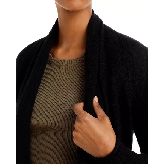 Hot Sale 💯 AQUA Draped Open-Front Cashmere Cardigan - 100% Exclusive 👏 - Image 4