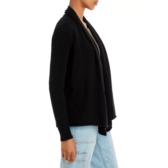 Hot Sale 💯 AQUA Draped Open-Front Cashmere Cardigan - 100% Exclusive 👏 - Image 7